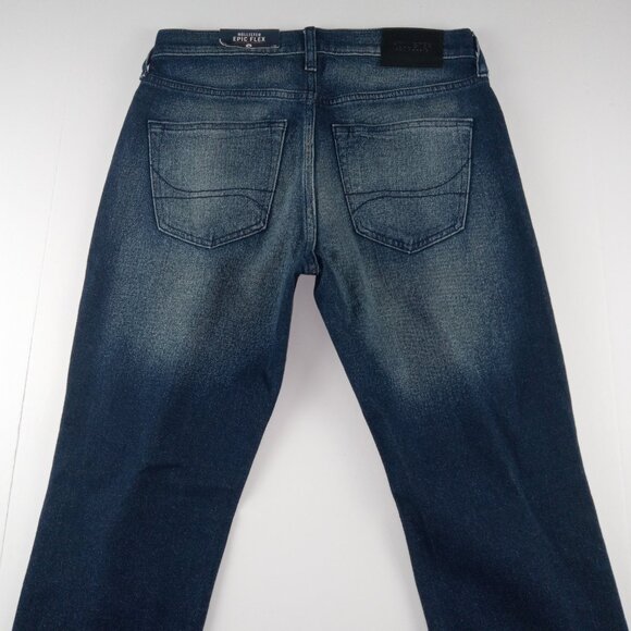 Hollister Epic Flex Athletic Skinny Jeans Men's Size 28 x 30 Dark Wash Ripped - Picture 4 of 8